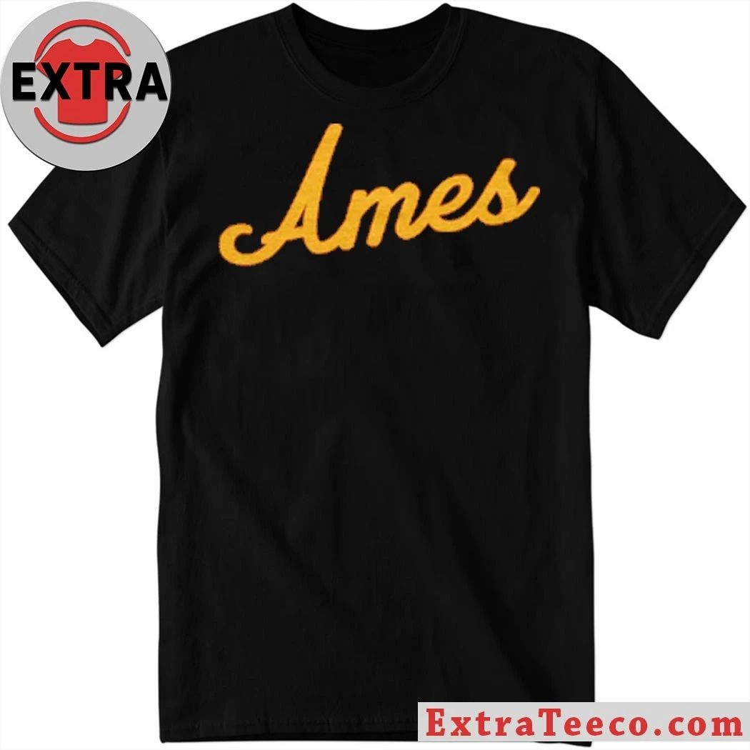 Ames Iowa Script Cardinal T-Shirt