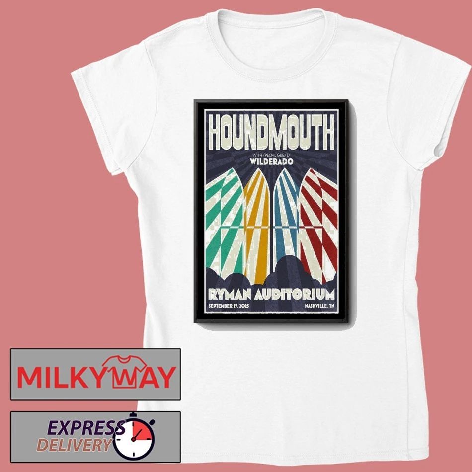 Houndmouth Tour September 19, 2025 Ryman Auditorium. Nashville, TN Poster shirt