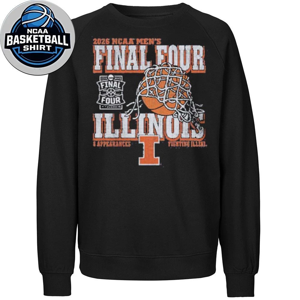 Illinois Fighting Illini Navy Blue Blue 84 2026 Men’s Basketball Final Four Logo Graphic T-Shirt