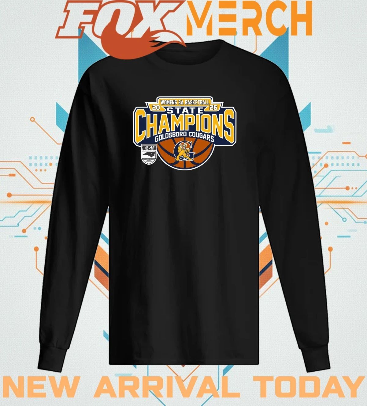 Goldsboro Cougars 2026 Women’s 3A Basketball State Champions t-shirt