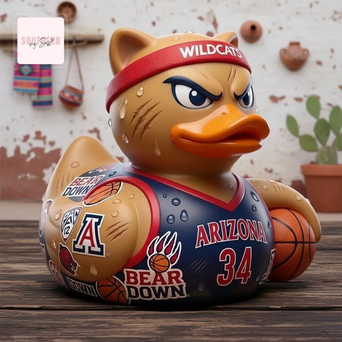 University of Arizona Wildcats Basketball Bear Down Rubber Duck