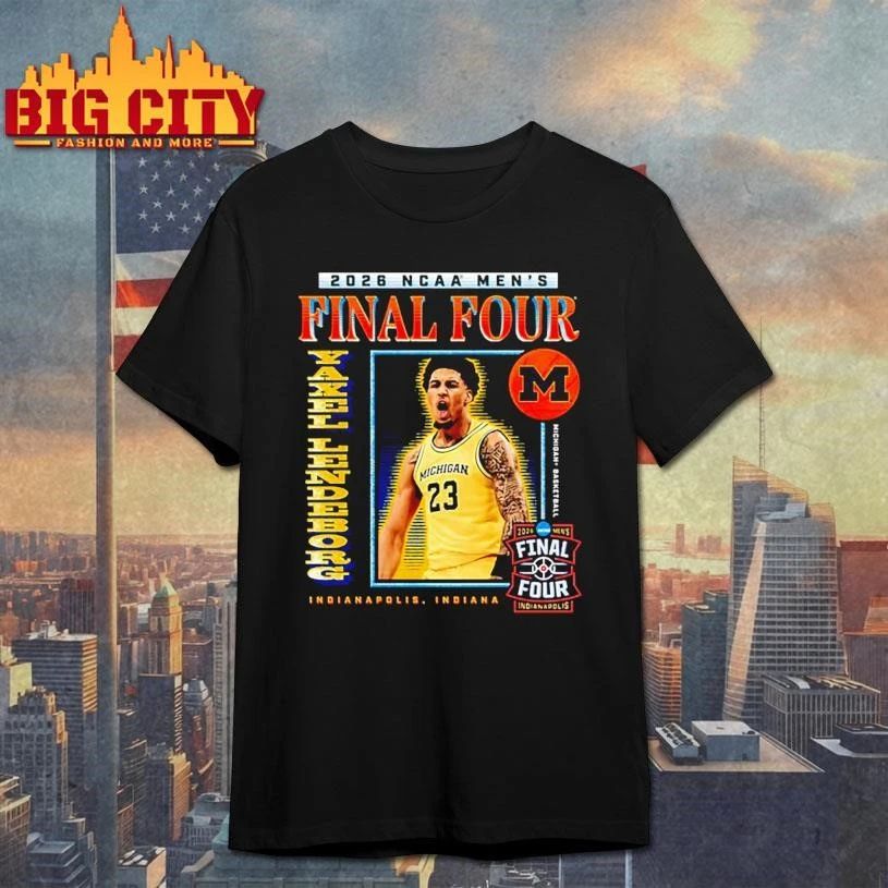 Yaxel Lendeborg Michigan Wolverines 2026 Men’s Basketball Final Four Indianapolis Player Shirt
