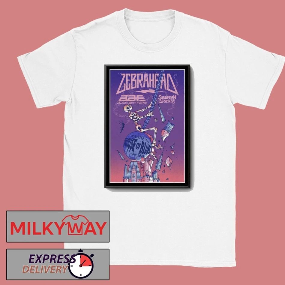 Zebrahead January 17 2026 Anaheim, CA Poster shirt