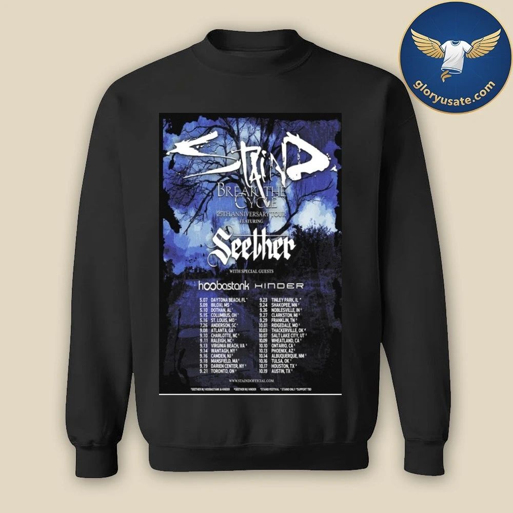 Staind Celebrating 25 Years Of Break The Cycle Poster Shirt