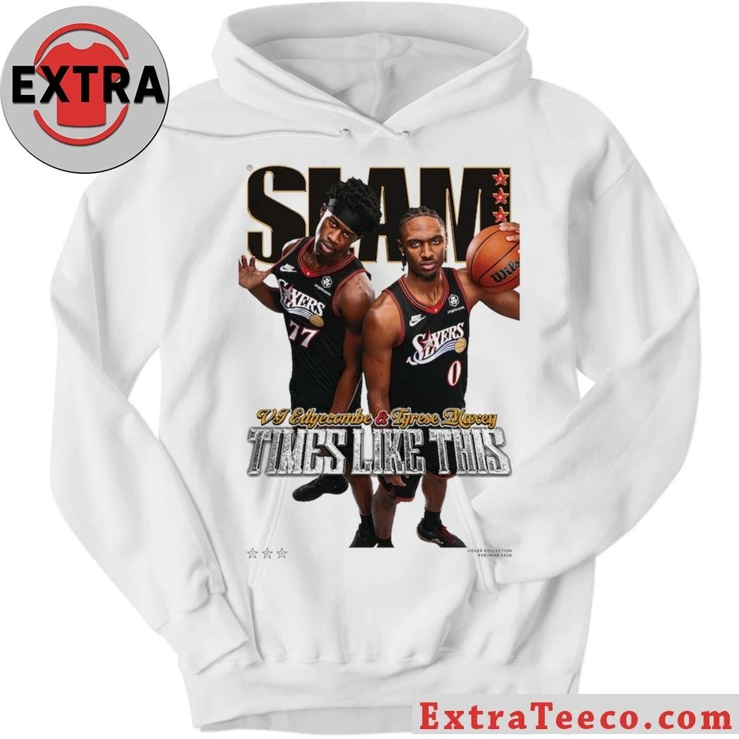 VJ Edgecombe and Tyrese Maxey Philadelphia 76ers SLAM Cover Shirt