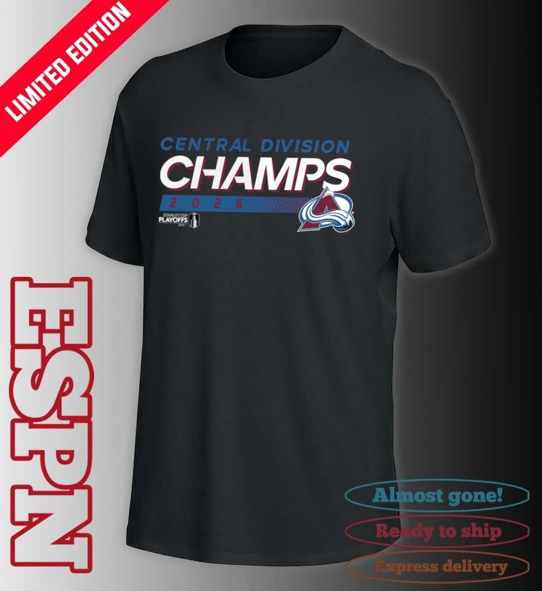 Colorado Avalanche NHL Central Division Champions 2026 T-Shirt