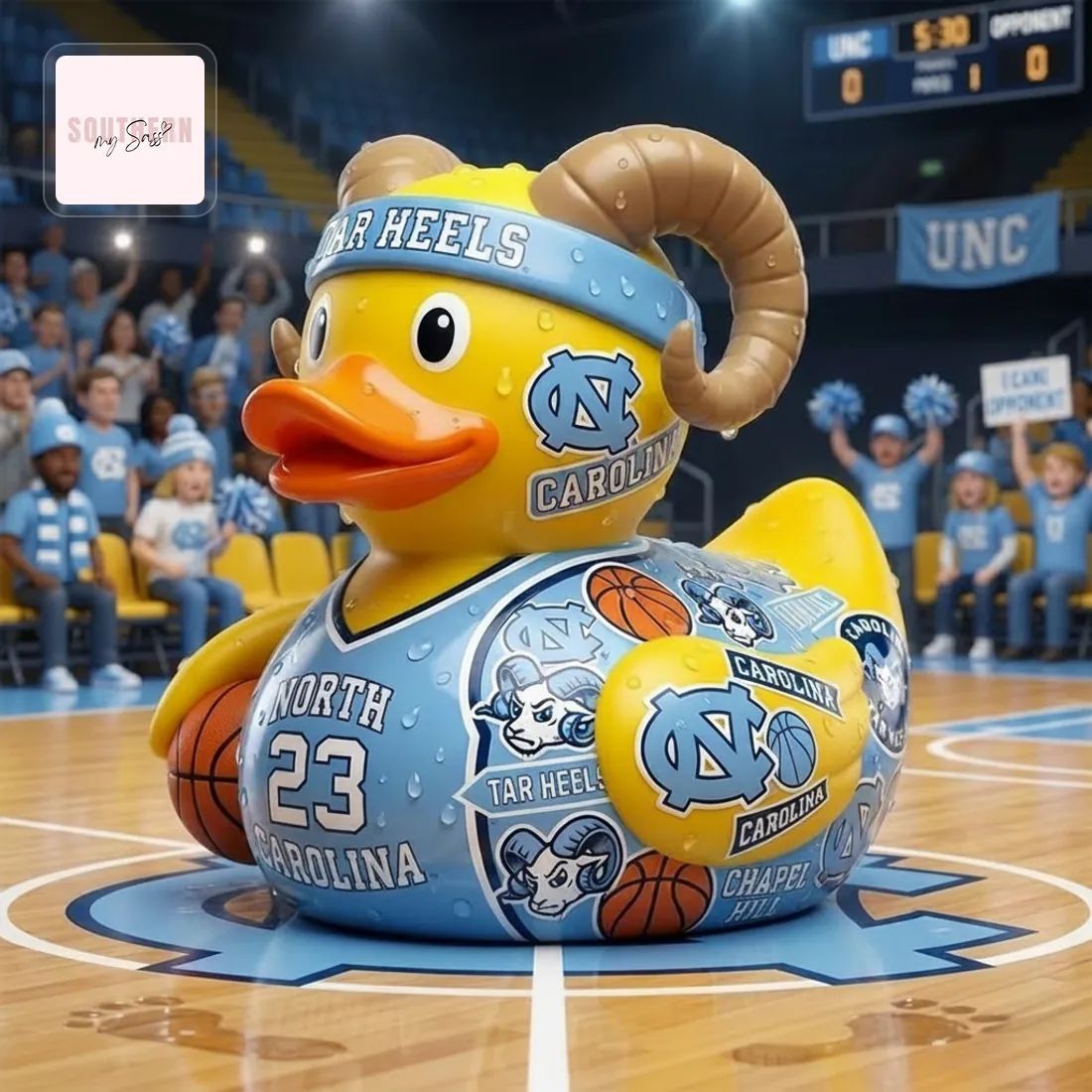 Chapel Hill Carolina Tar Heels Fan Collectible Rubber Duck