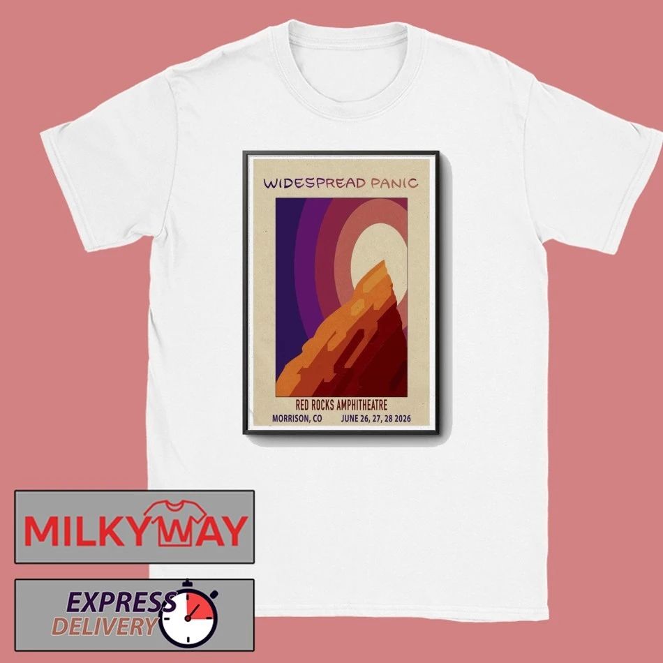 Poster 2026 Widespread Panic June 26-28 Red Rocks shirt