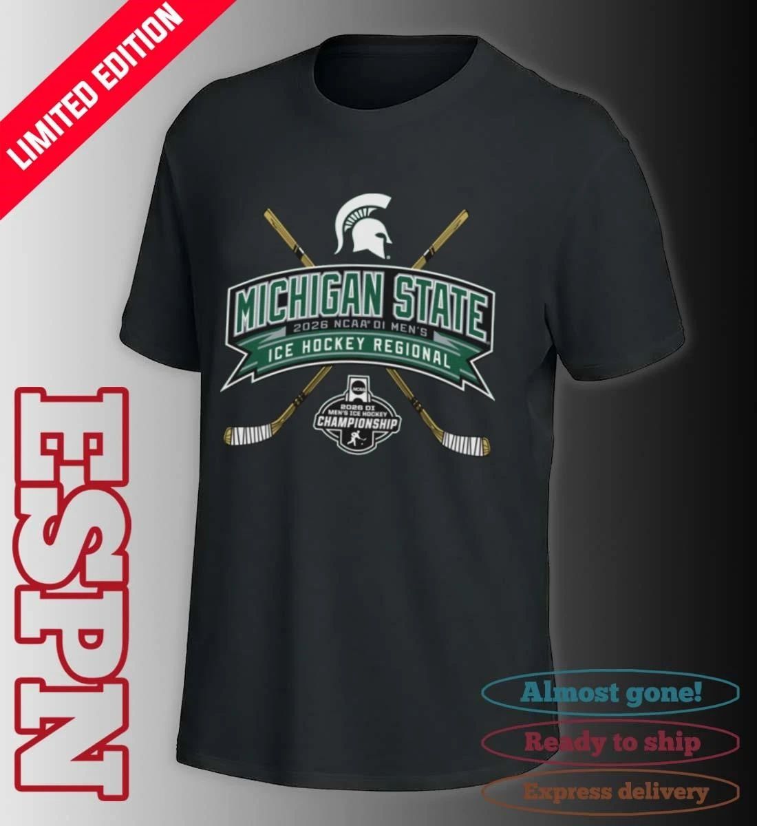 Michigan State Spartans 2026 NCAA DI Men’s Ice Hockey Regionals T-Shirt