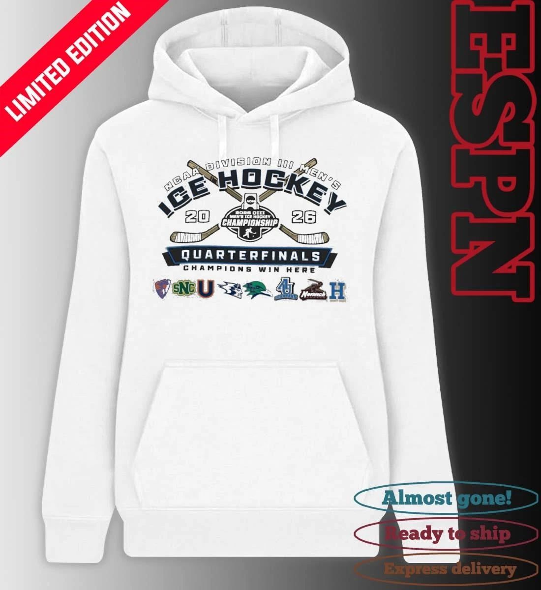 Quarterfinals 2026 Division III Men’s Ice Hockey Championship T-Shirt