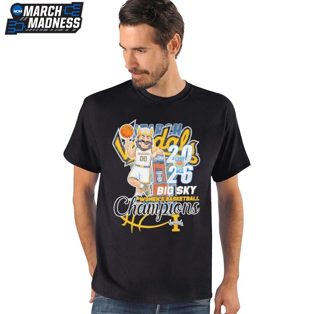 Idaho Vandals 2026 Big Sky Women’s Basketball Champions Mascot Trophy T-Shirt