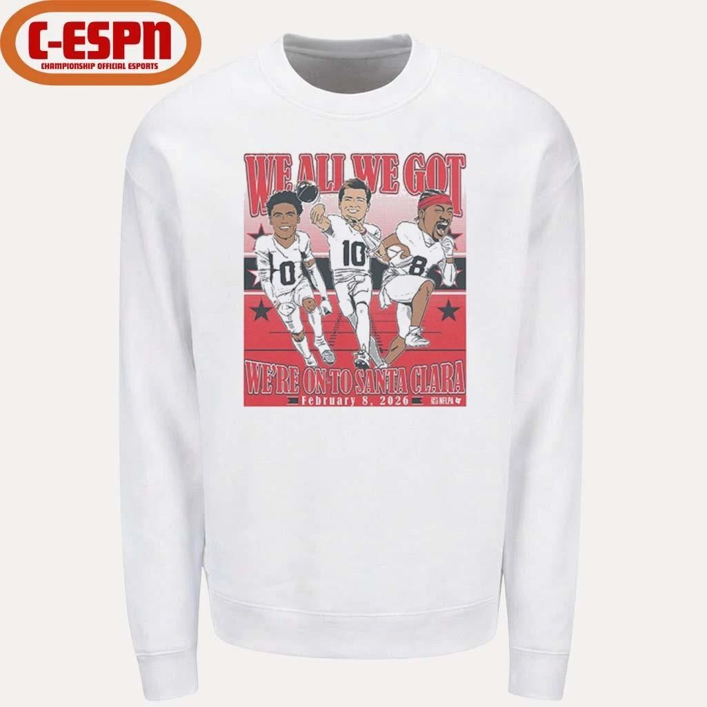 NE Patriots We All We Got Conference Champions Caricatures Shirt