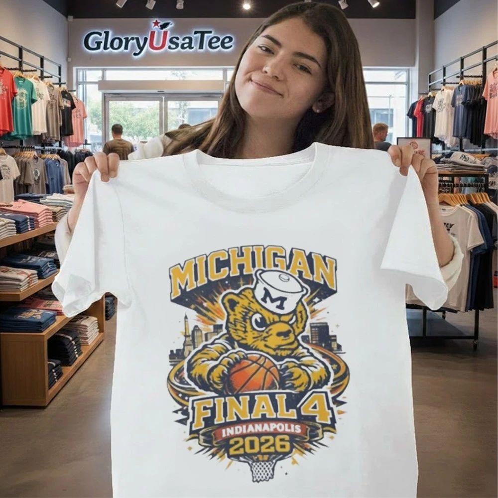 Michigan Wolverines 2026 Final Four Retro Vintage Mascot Shirt