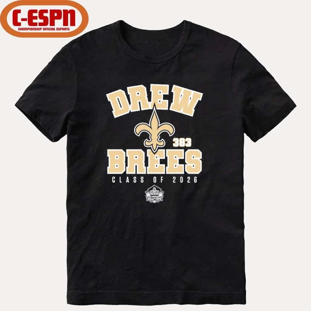Drew Brees Saints Class of 2026 Enshrinee T-Shirt