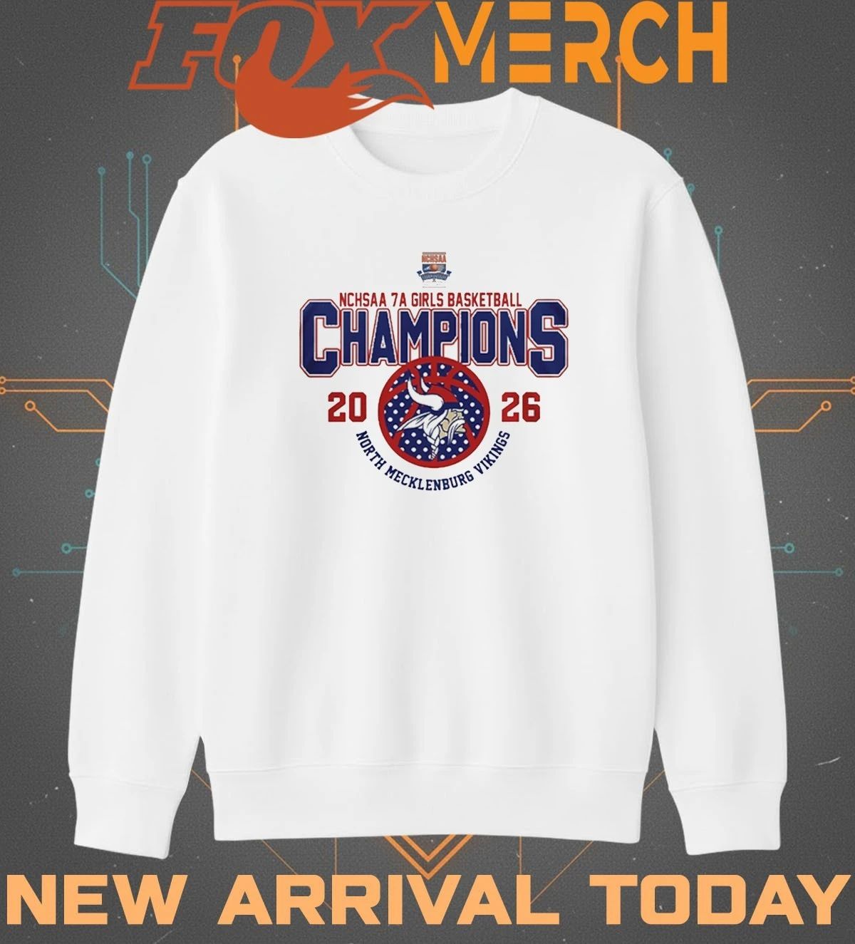 North Mecklenburg Vikings 2026 NCHSAA Girls 7A Basketball Champions t-shirt