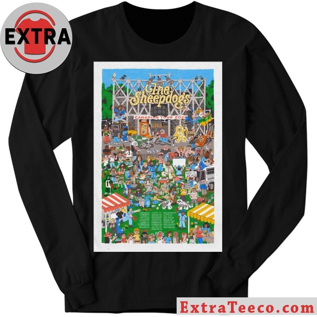 Original The Sheepdogs Canadian Tour 2026 Poster Shirt