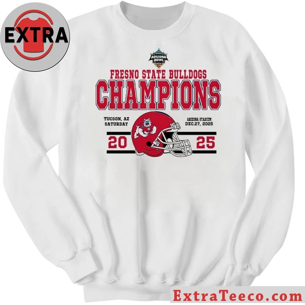 Fresno State Bulldogs Football Champions 2025 Snoop Dogg Arizona Bowl presented by Gin And Juice Helmet And Logo T-Shirt