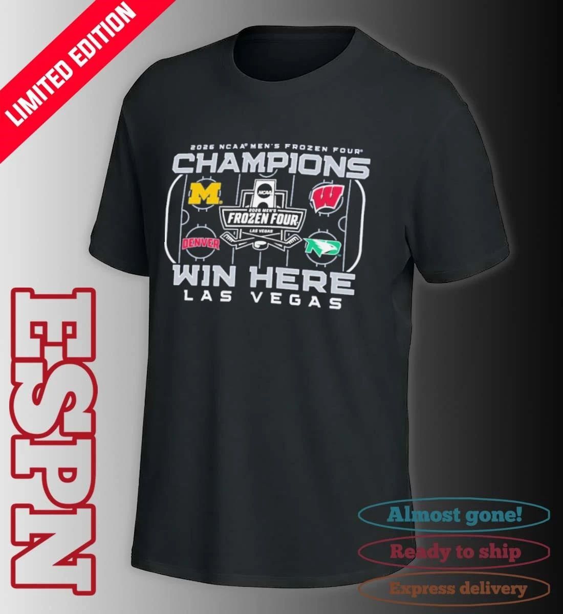 Men’s Frozen Four 2026 Las Vegas 4 Teams Shirt