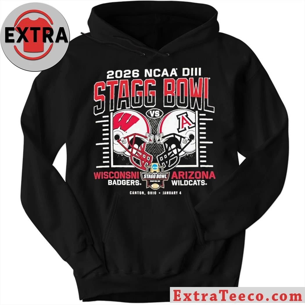 Commemorating the 2026 NCAA Stagg Bowl DIII game between the Wisconsin Badgers and Arizona Wildcats on January 4th in Canton, Ohio Shirt