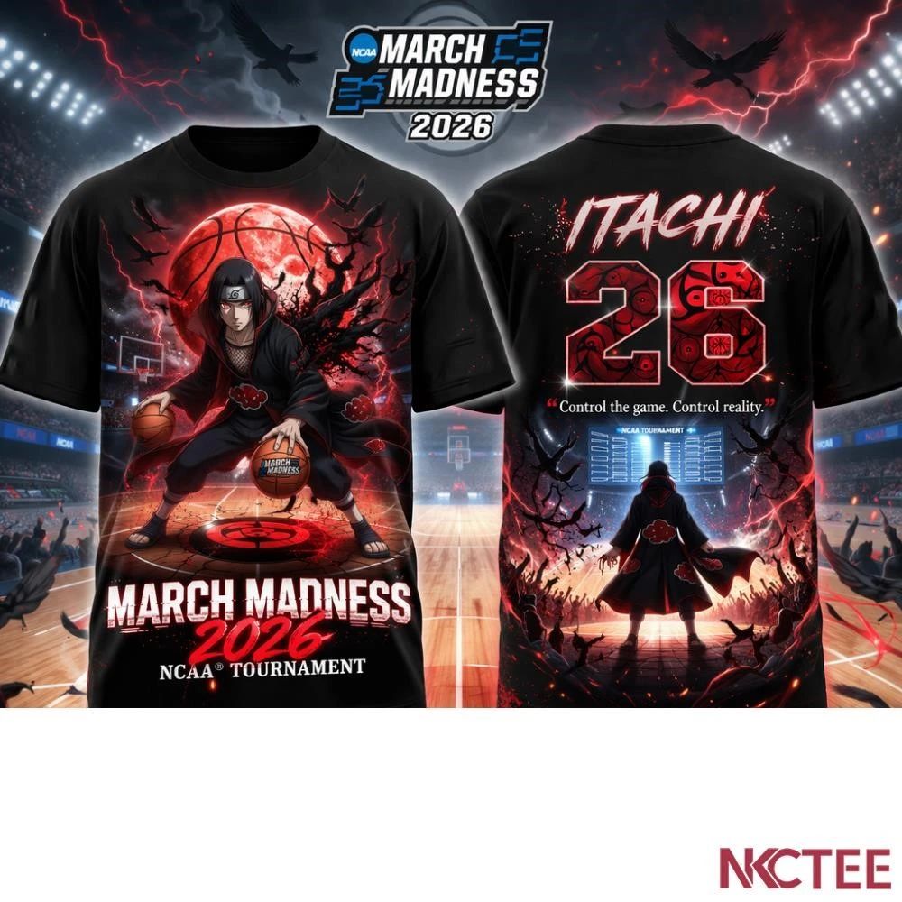 NKCtees Itachi Shadow Court March Madness 2026 NCAA Anime Graphic Tee