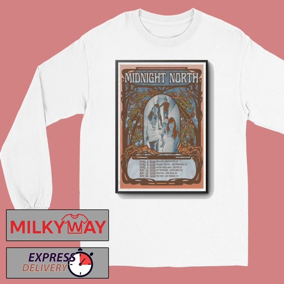 Midnight North Poster Tour Apr – May 2026 shirt
