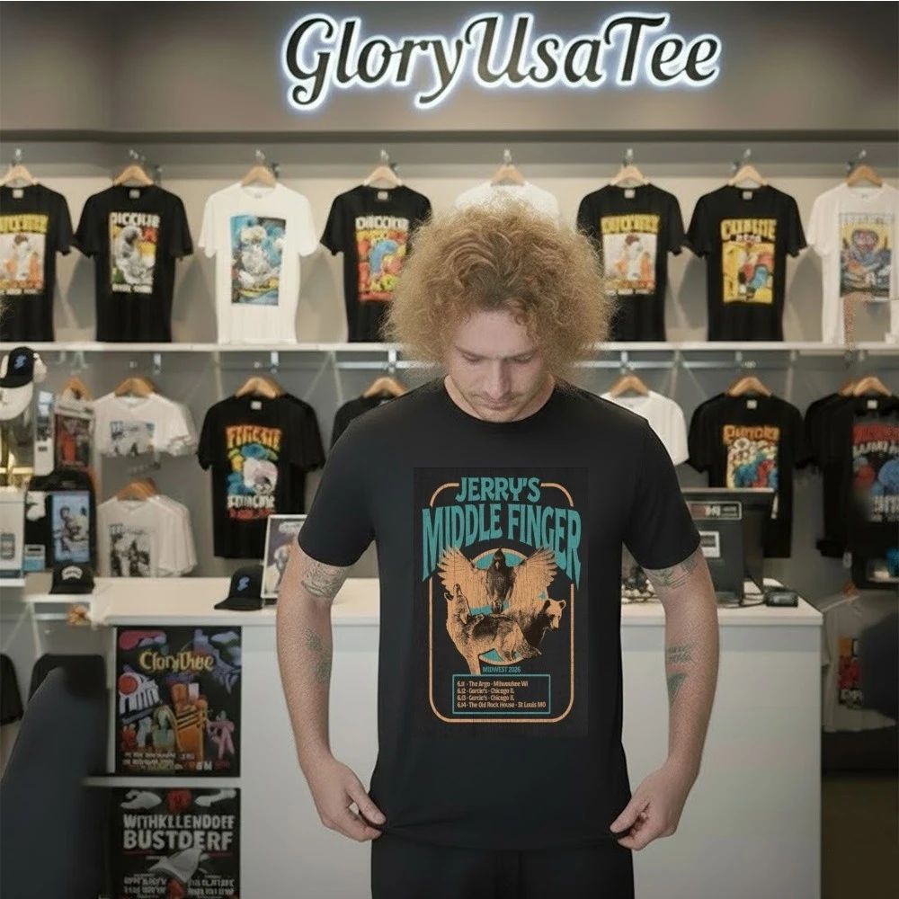 Jerrys Middle Finger Midwest Tour 2026 Poster Shirt