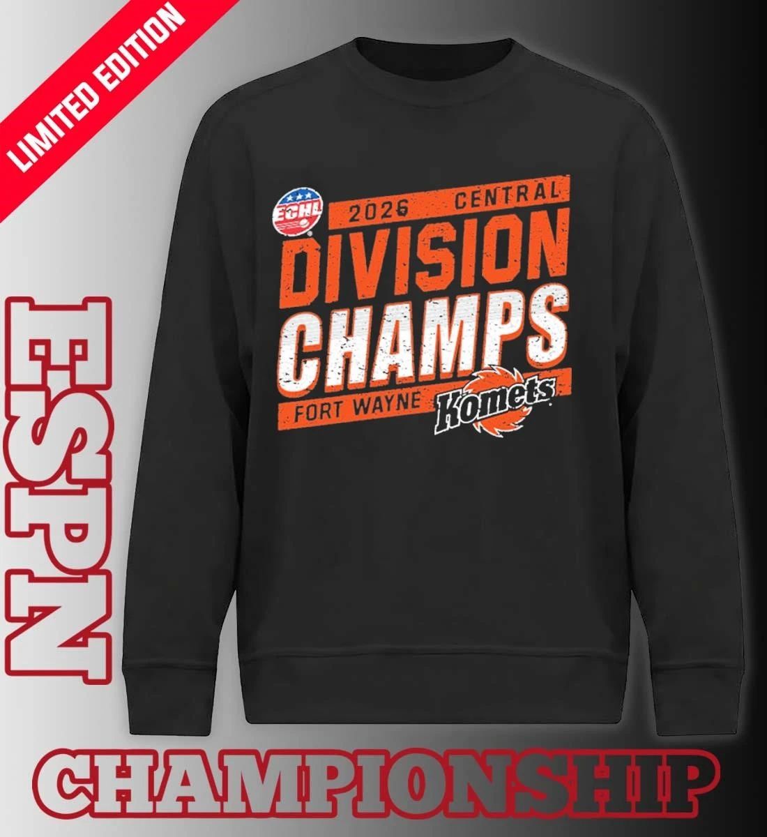 Komets Fort Wayne 2026 EGHL Central Division Champions Shirt