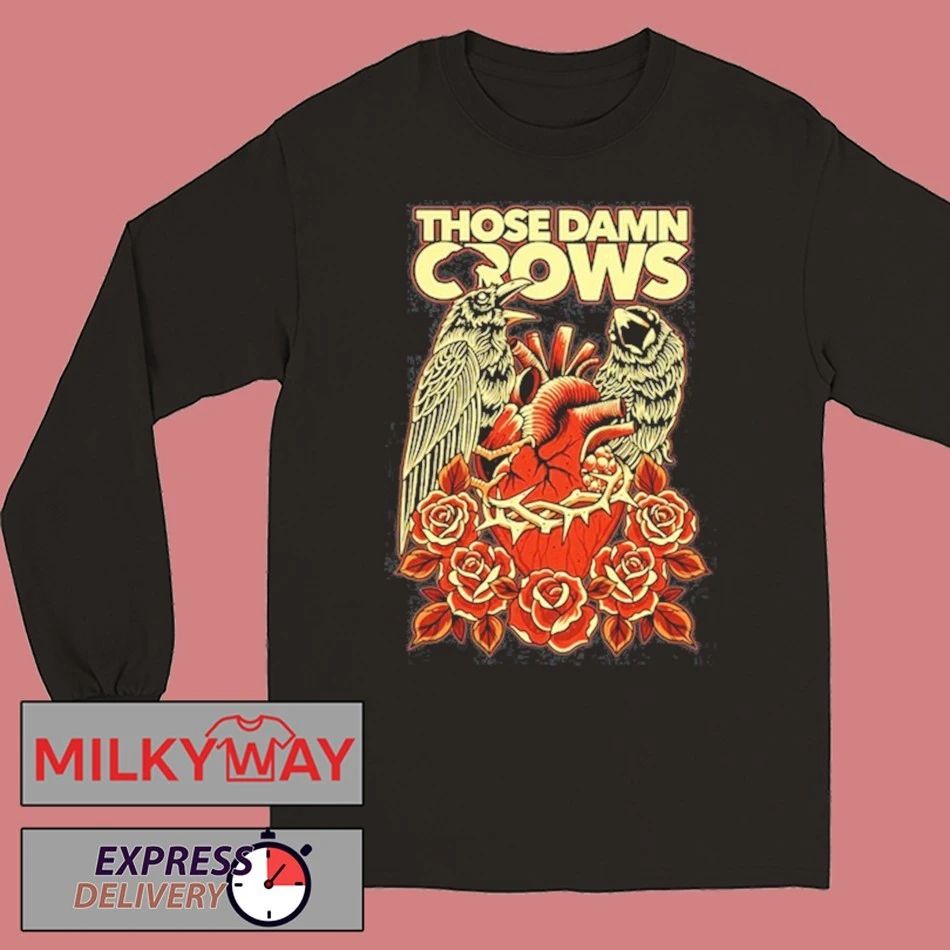 Those Damn Crows 2026 Valentine Heart & Roses Crow shirt