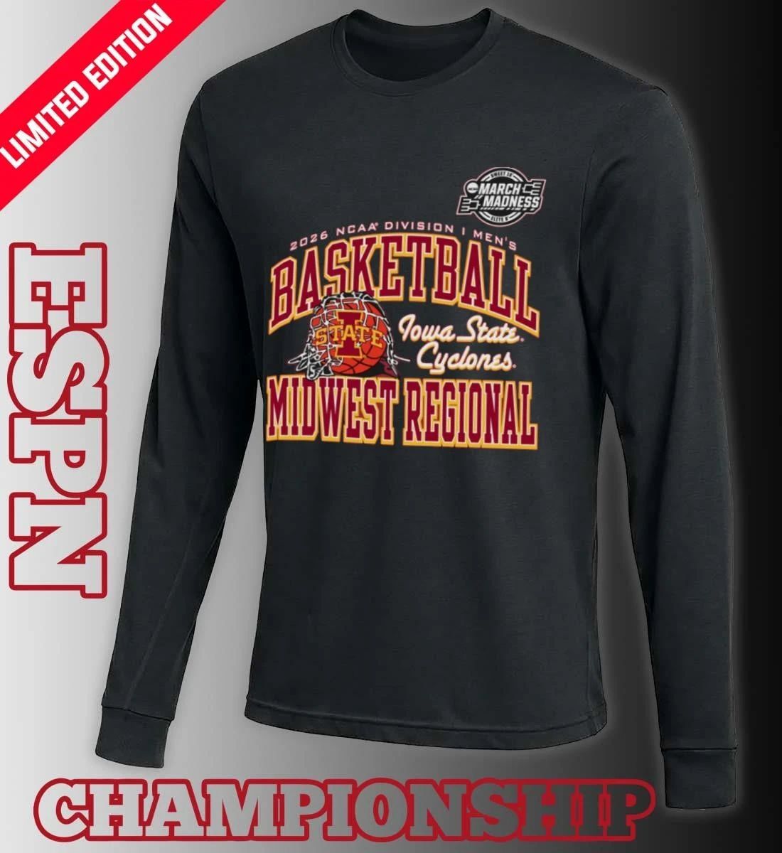 Iowa State Cyclones 2026 NCAA DI Men’s Basketball Sweet 16 – Midwest Regional T-Shirt