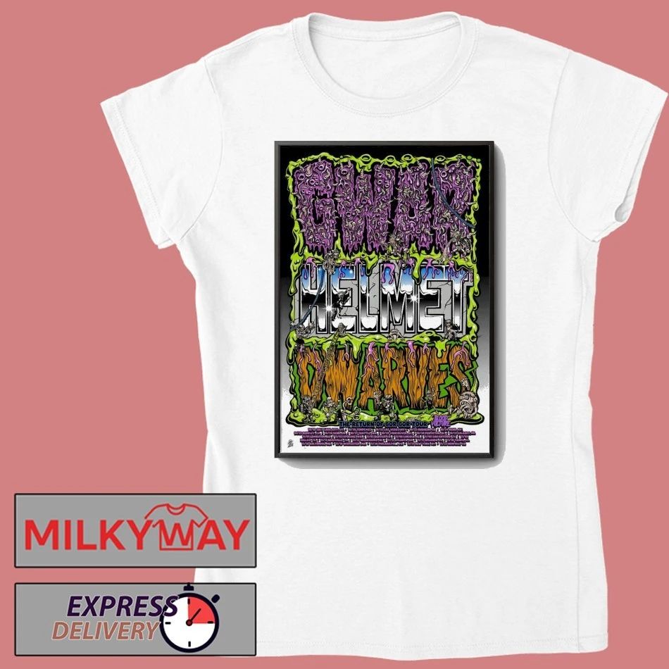 GWAR Helmet Dwarves Tour 2025 Poster shirt
