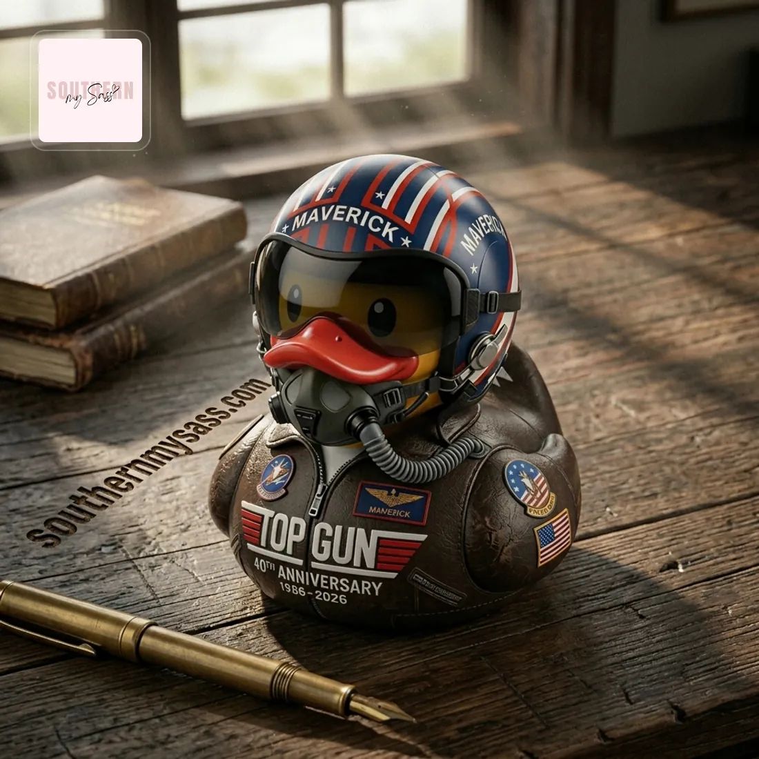 Gun Maverick 40th Anniversary Commemorative Resin Duck Figure
