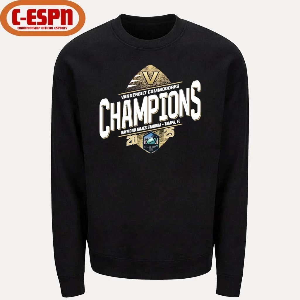 Vanderbilt Commodores Reliaquest Bowl Champions T-Shirt