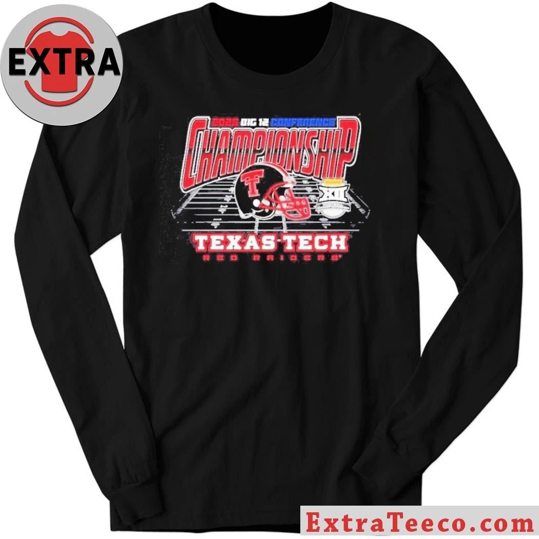 Texas Tech Red Raiders 2025 Big 12 Conference Championship Helmet Shirt