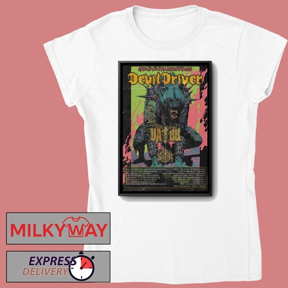 DevilDriver Strike And Kill North American Tour 2026 Poster shirt