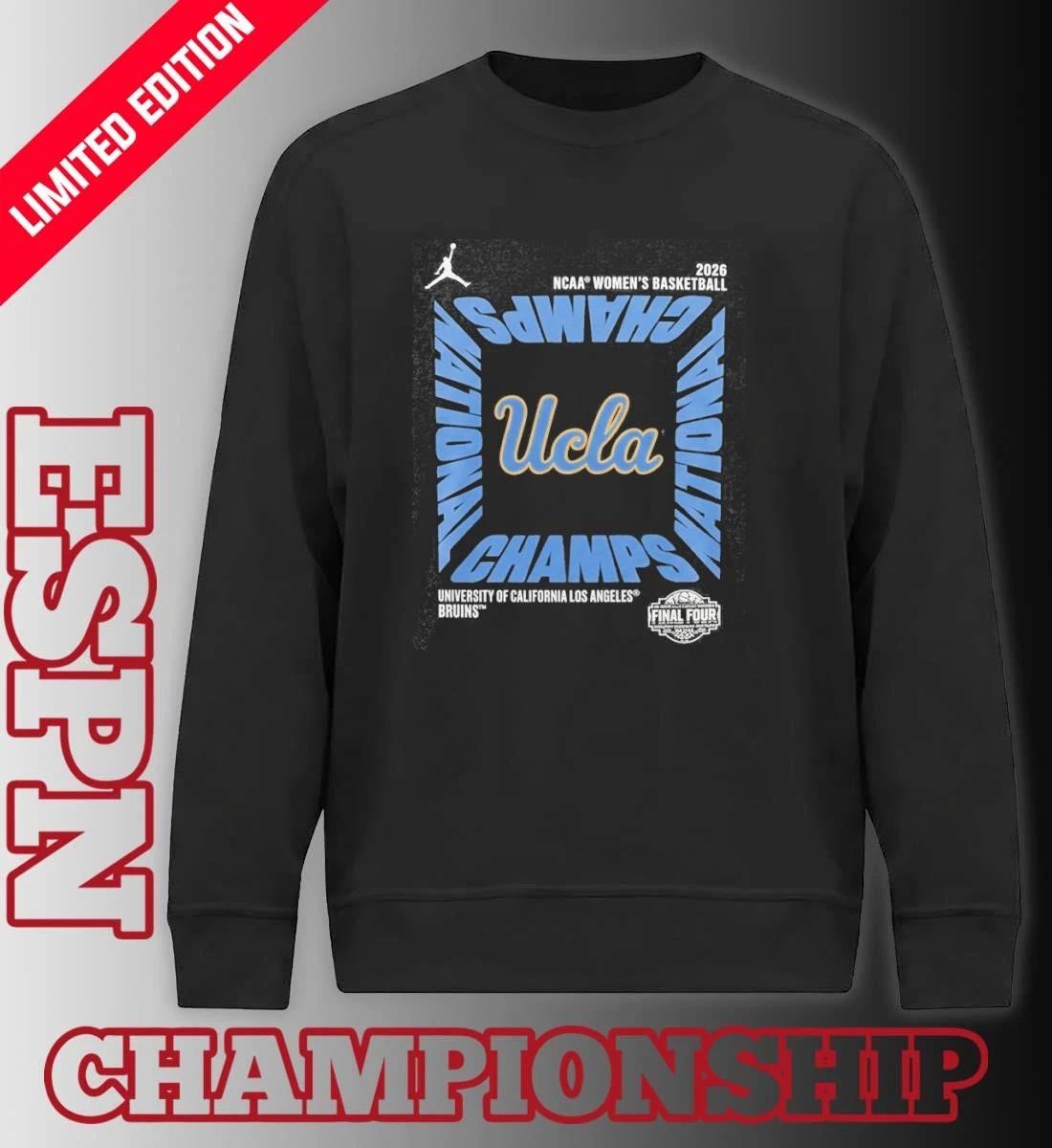 UCLA Bruins NCAA DI Women’s Basketball National Champions Square Celebration T-Shirt