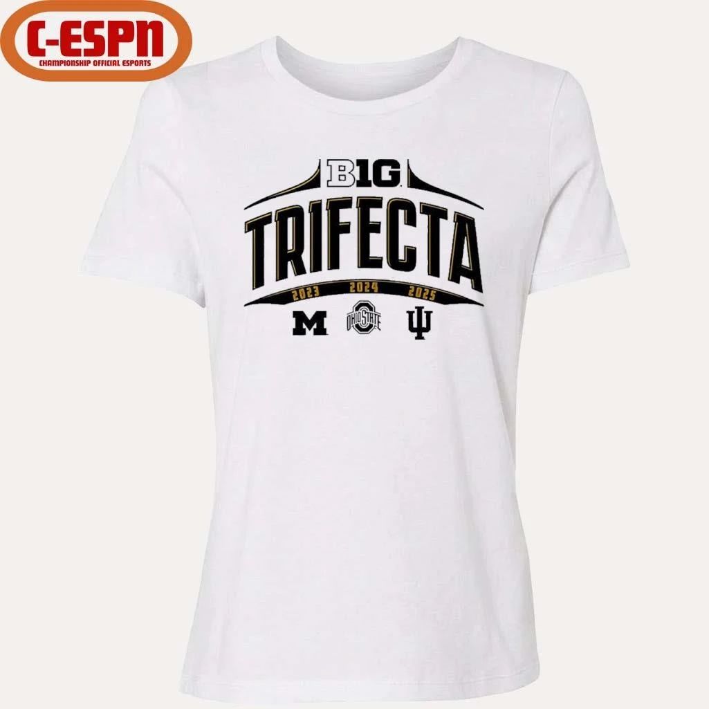Ohio State, Michigan And Indiana Big Ten Trifecta Shirt