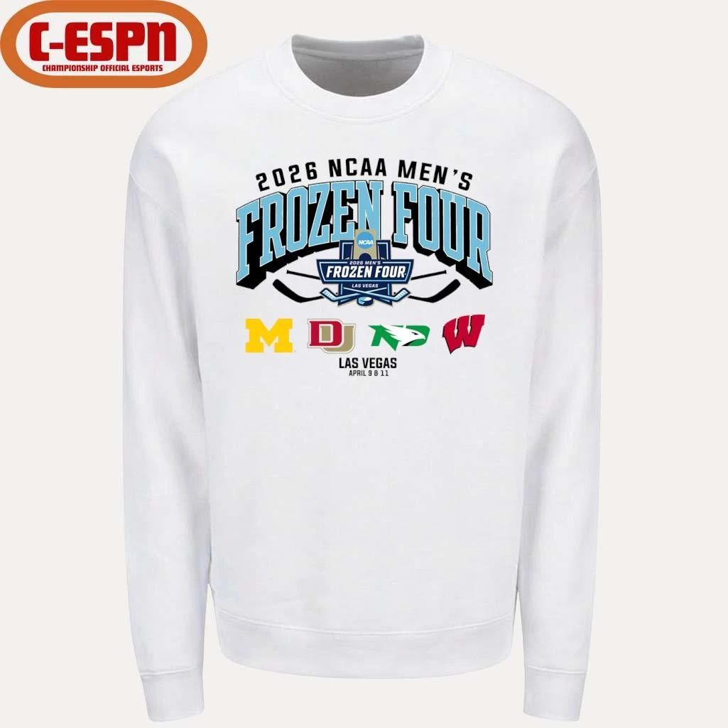 4 Teams 2026 NCAA Men’s Hockey Frozen Four Shirt
