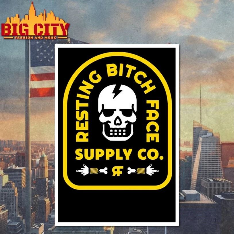 Resting Bitch Face Supply Company Skull t-shirt