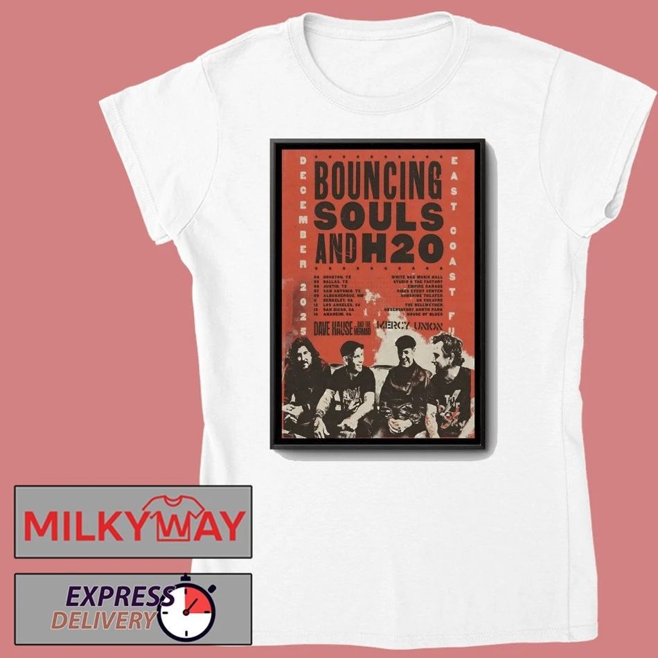 Bouncing Souls And H20 Dec 2025 ECFU Tour Poster shirt