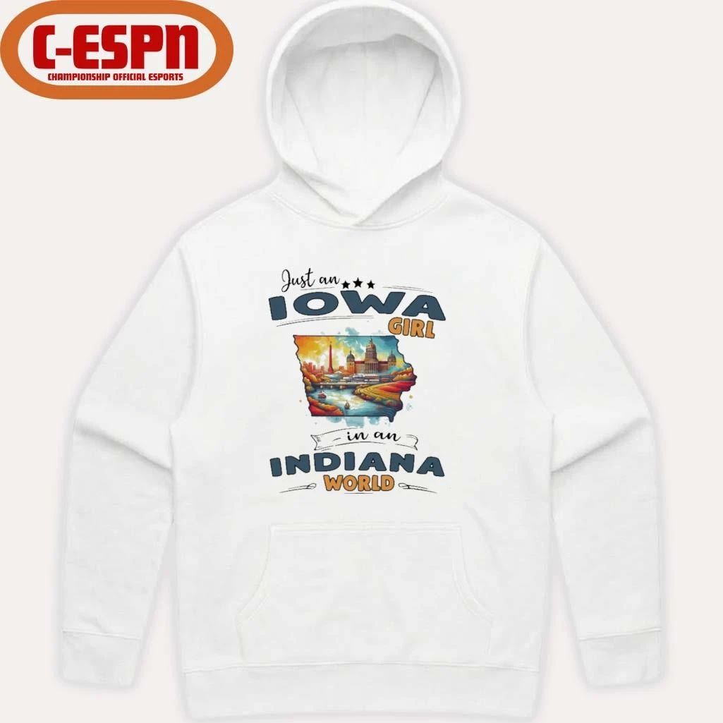 Just An Iowa Girl In An Indiana World Retro Shirt