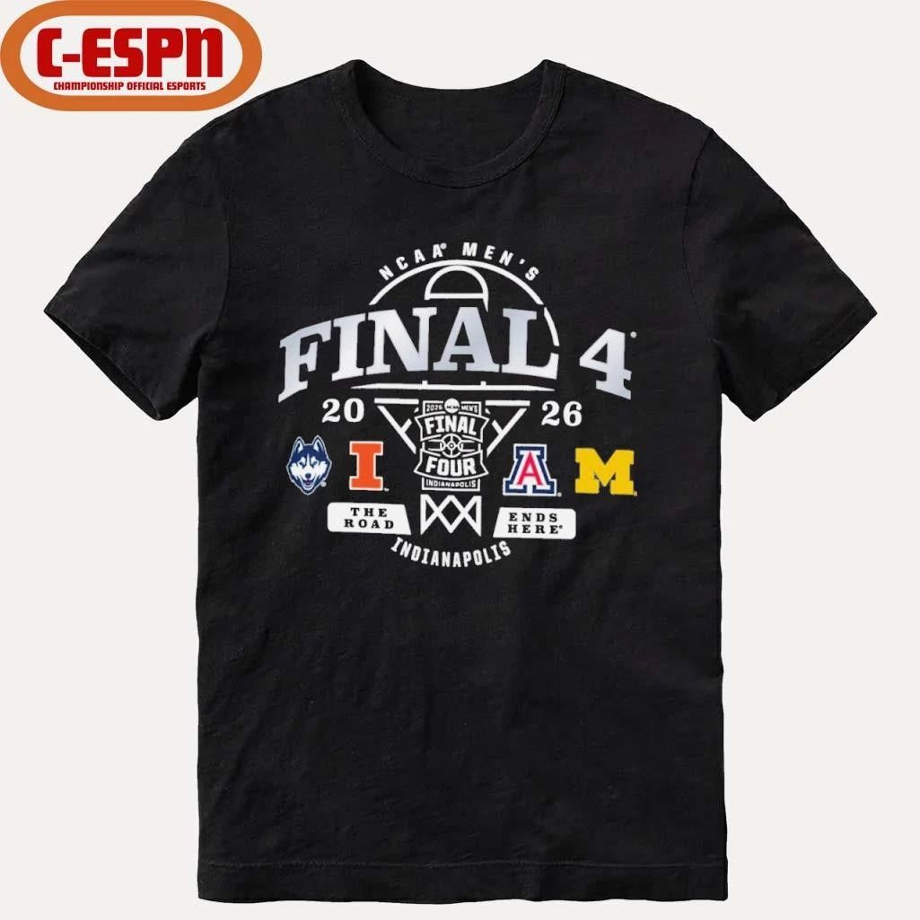 Indianapolis 4 Teams 2026 NCAA Men’s Final Four Shirt