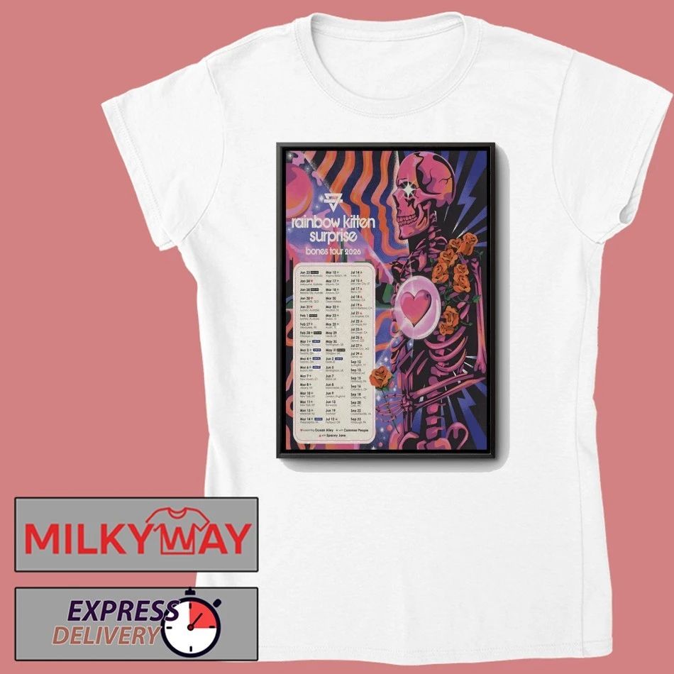 Poster Rainbow Kitten Surprise Bones Tour 26 shirt
