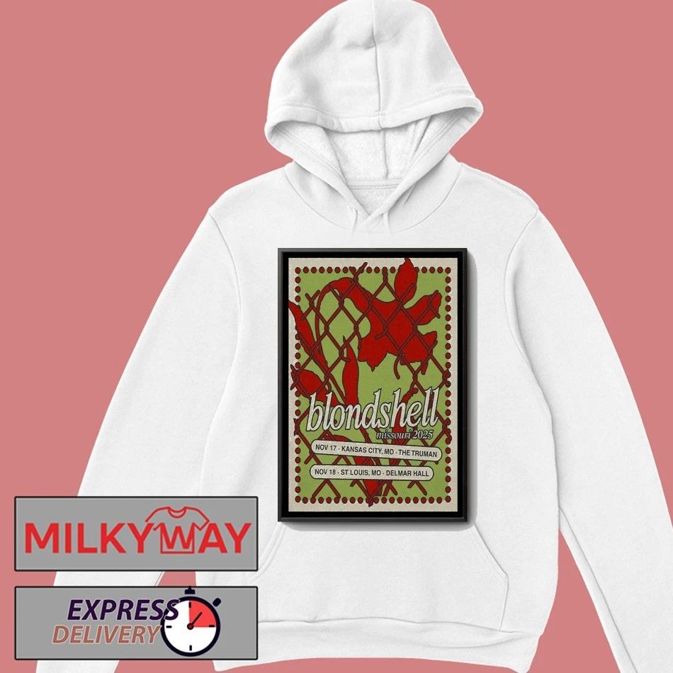 Blondshell Nov 2025 Missouri Tour Poster shirt