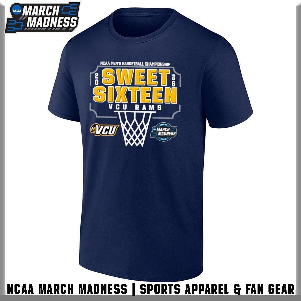 VCU Rams 2026 NCAA Men’s Basketball Tournament March Madness Sweet Sixteen T-Shirt