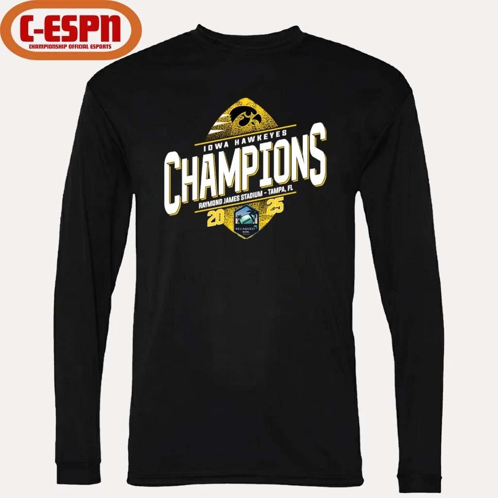 Iowa Hawkeyes Reliaquest Bowl Champions T-Shirt