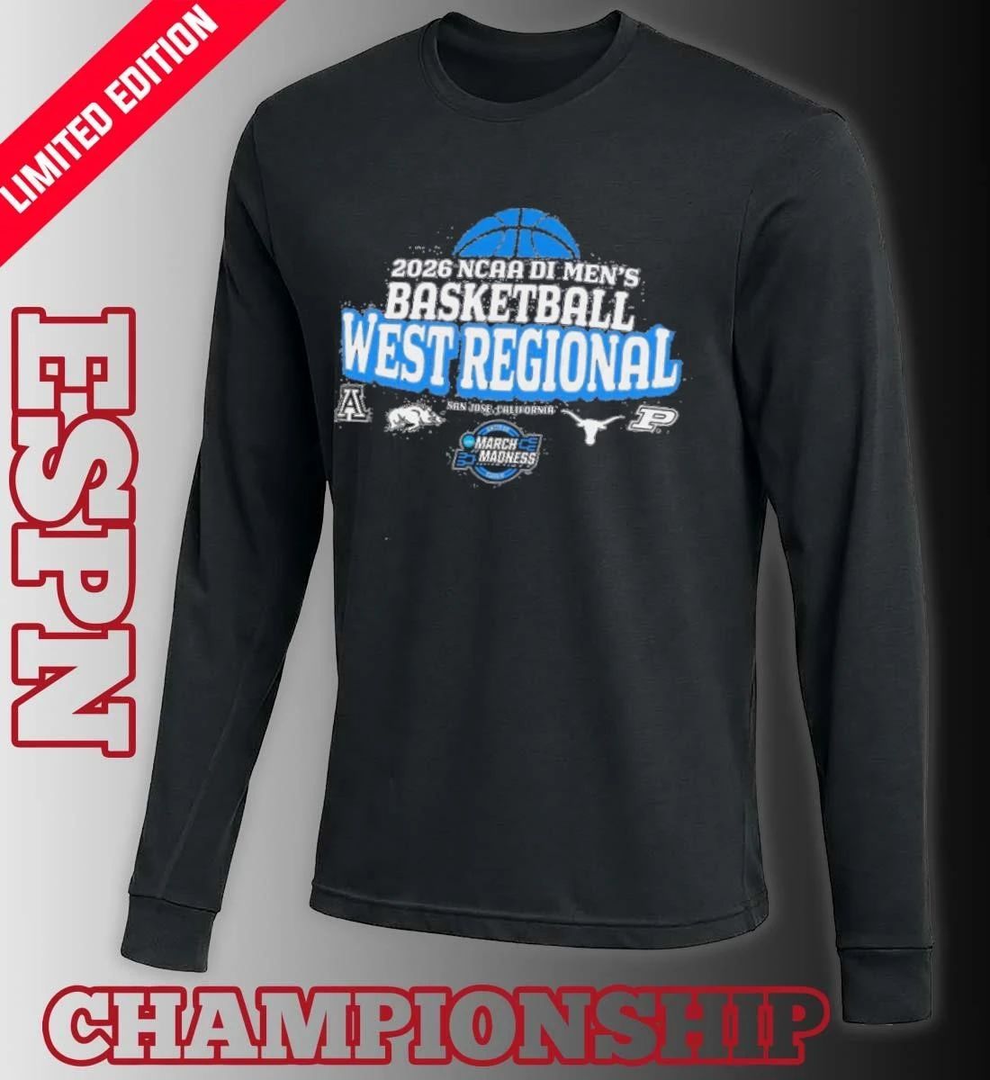 2026 NCAA DI Men’s Basketball Tournament Sweet Sixteen – San Jose, CA Shirt