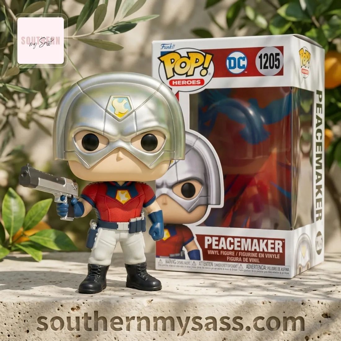 DC Heroes Peacemaker with Helmet and Pistol Funko Pop Figure Doll