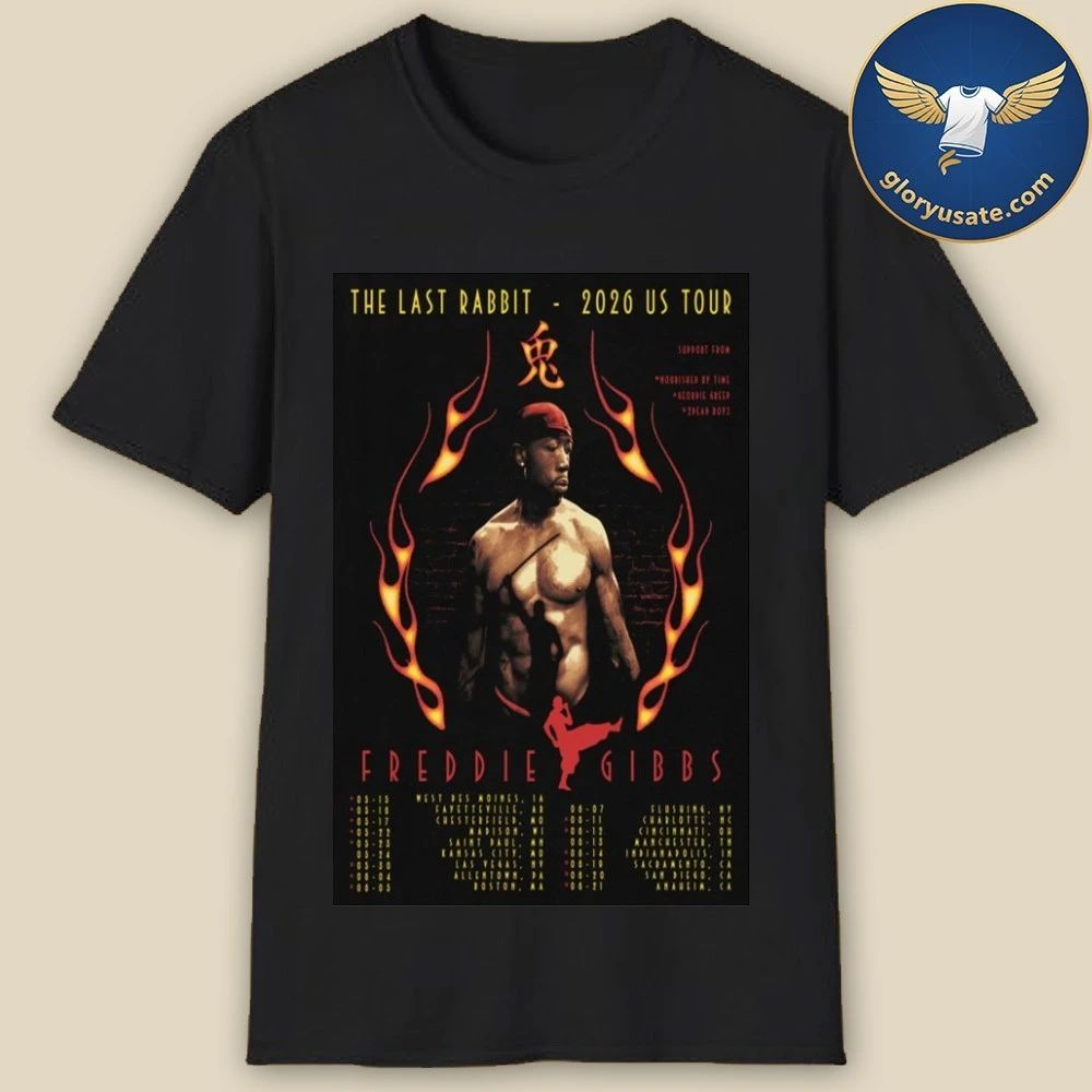 Freddie Gibbs US 2026 The Last Rabbit Tour Poster Shirt