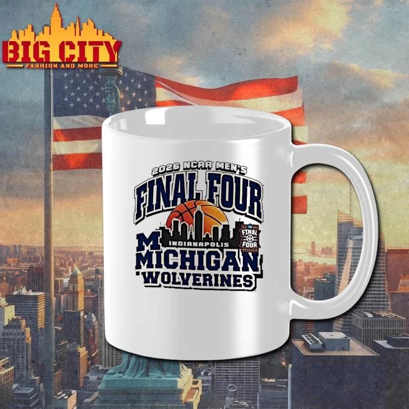 Michigan Wolverines 2026 Mens Basketball Final Four Bound Skyline College Shirt