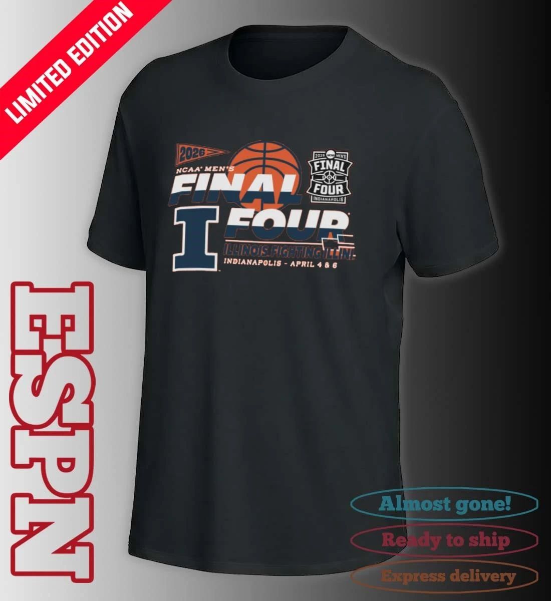Illinois Fighting Illini Men’s Final Four 2026 Indianapolis April 4 & 6 Shirt